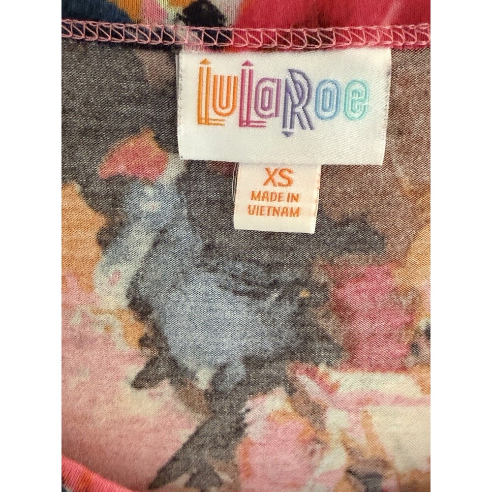 LuLaRoe Women's Nicki Dress Floral Size XS Spring Summer Sleeveless Pockets - Picture 5 of 5